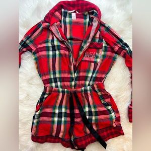 Victoria’s Secret plaid romper pajamas